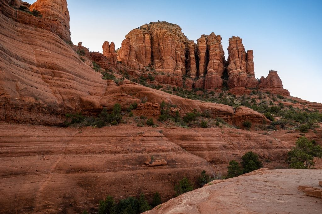 Towering red sandstone is the iconic feature of Arizona.