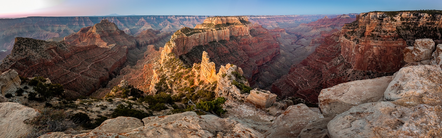 Cape royal at sunrise makes a great grand canyon elopement location.
