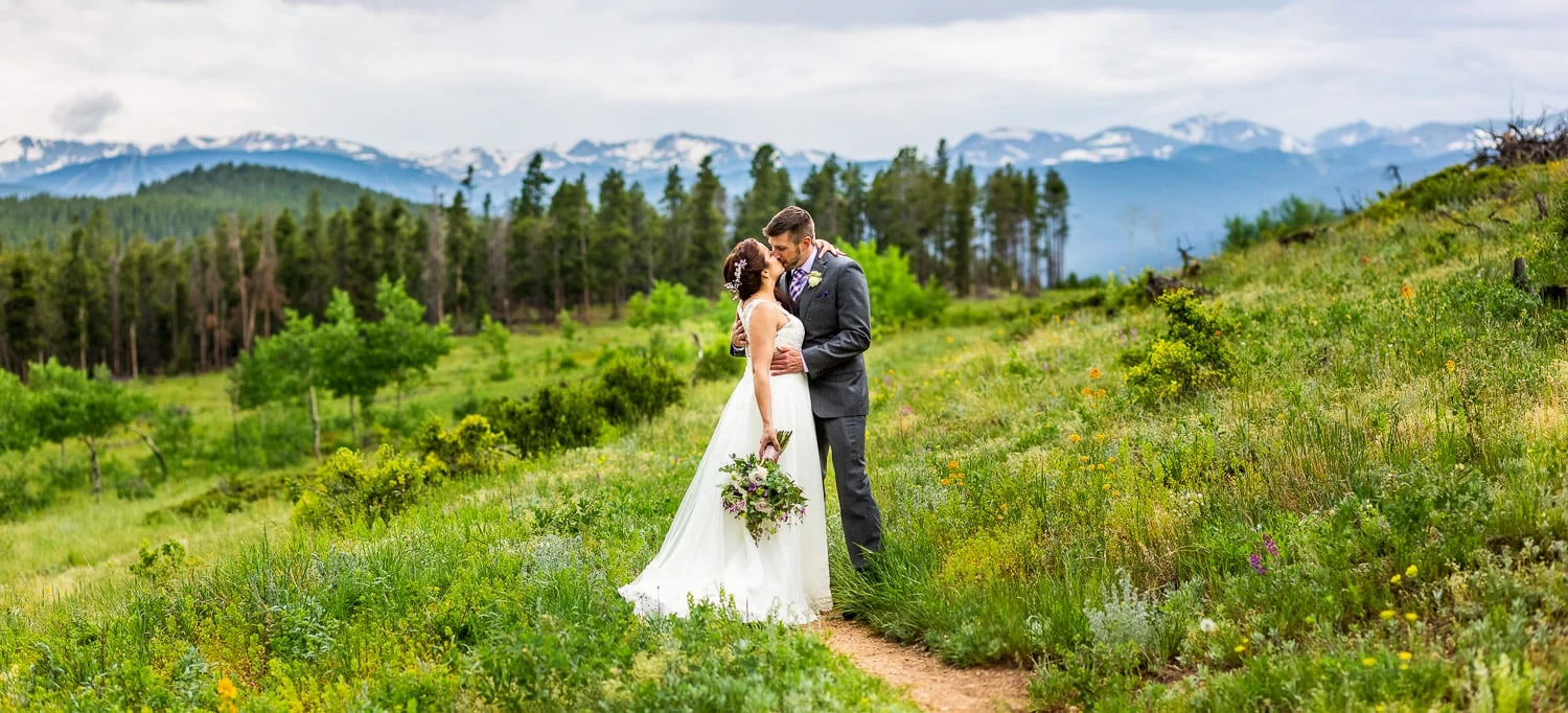 One of the best boulder elopement locations is a meadow in Nederland.