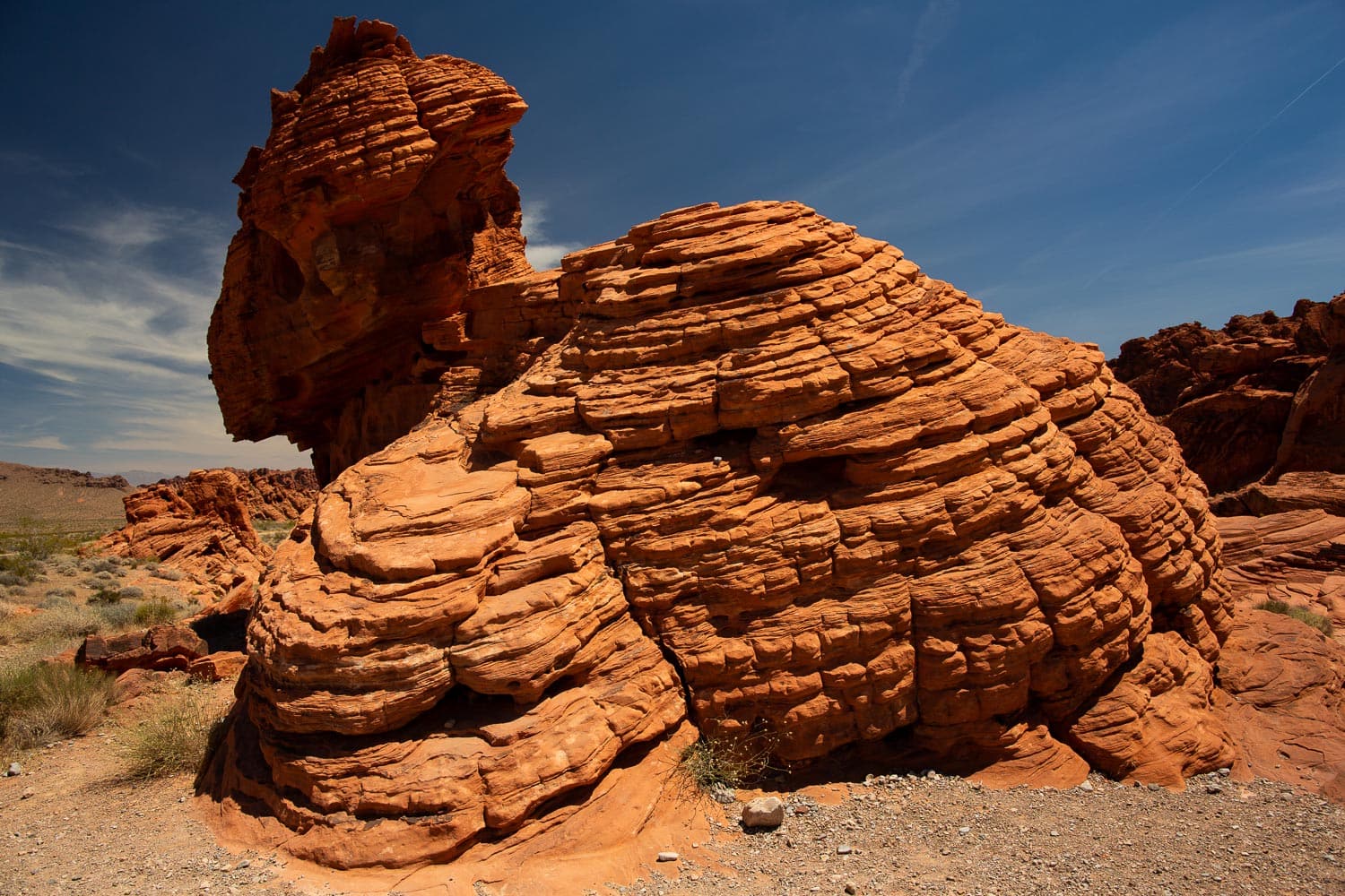 A beehive rock formation in Valley of Fire state park.