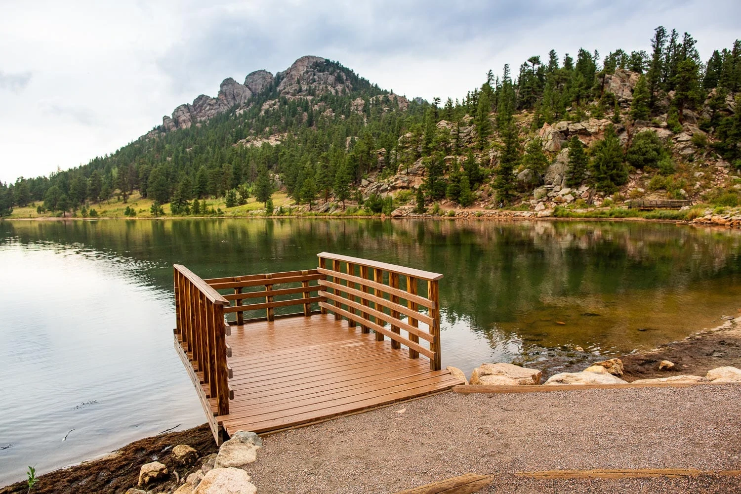 Lily Lake Dock in Rocky Mountain National Park