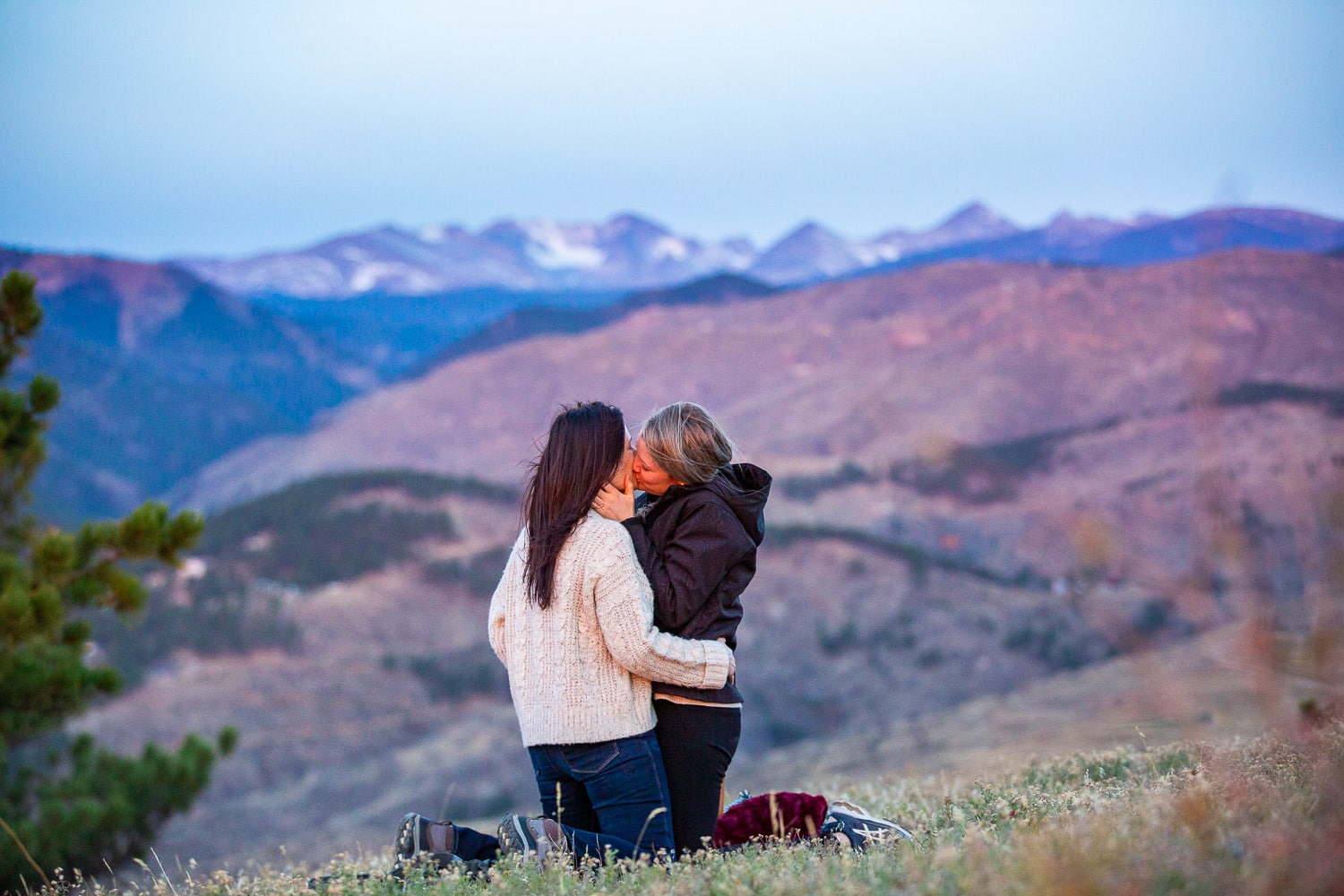 Boulder LGBTQ Proposal Photos – Mountain Sunrise Proposal Photographer