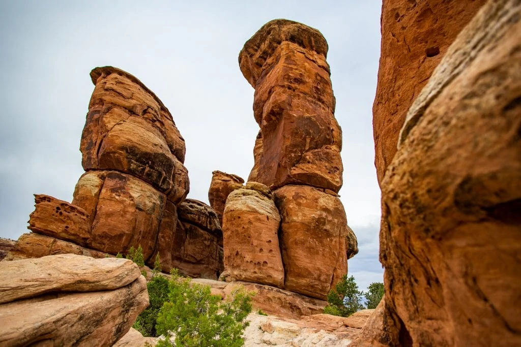 The devils kitchen hike in colorado national monument offers the chance to get up close and explore the huge red rock formations.