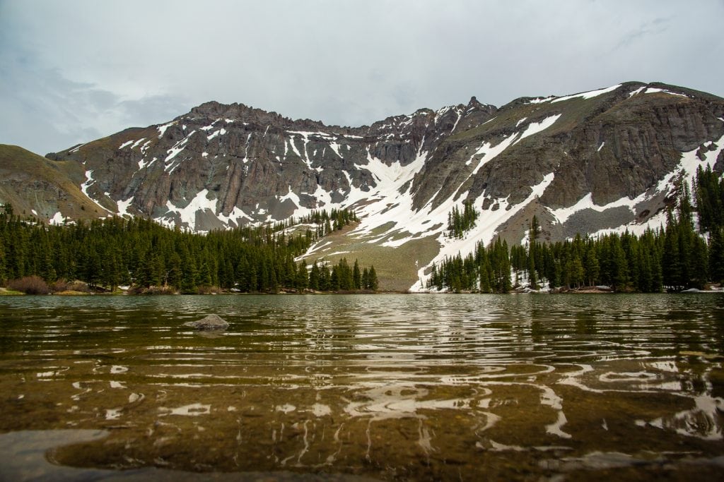 A landscape photo of Alta lakes in telluride, CO in June
