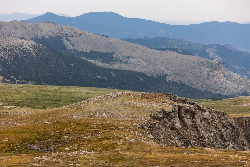 Layers of tundra on Mt. Evans.