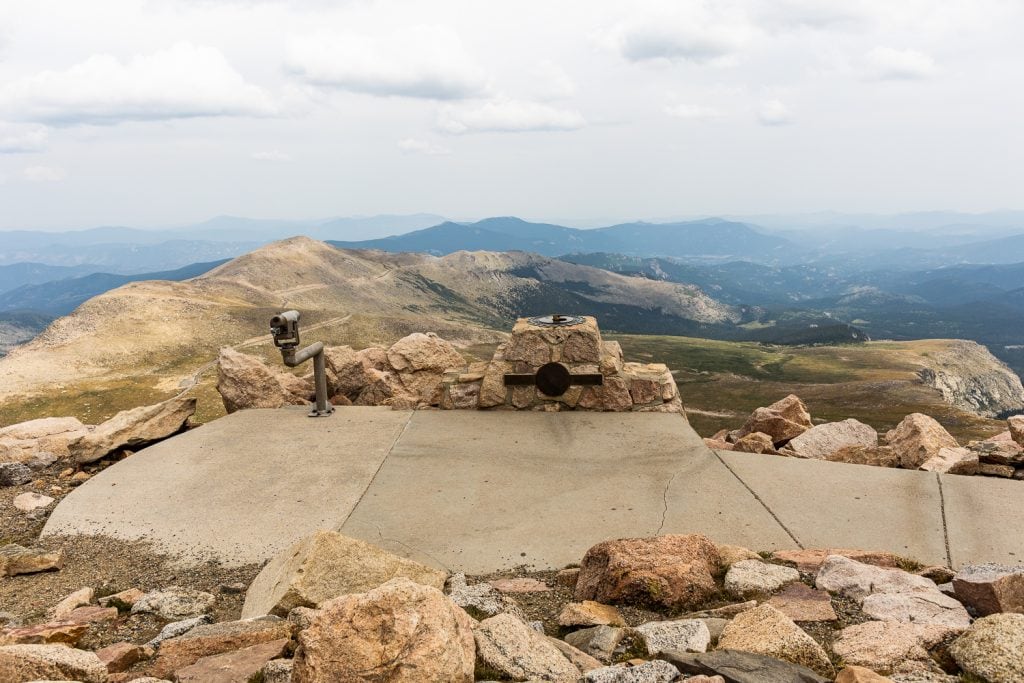 An elopement ceremony location at the summit of Mt Evans that is wheelchair accessible.