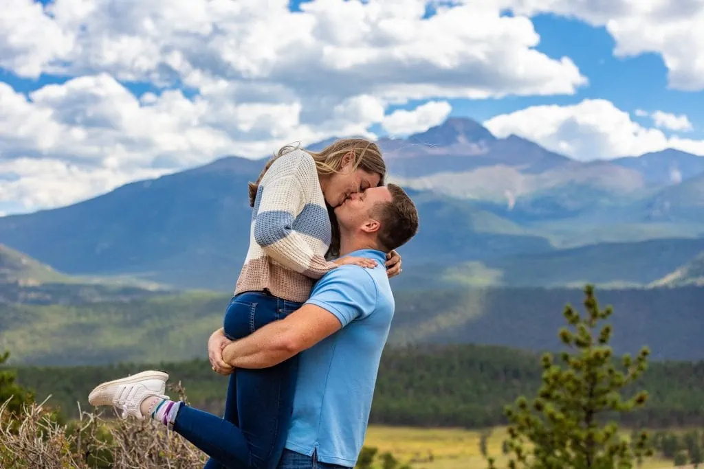 A man picked up his fiance after just getting engaged in Rocky Mountain National Park.