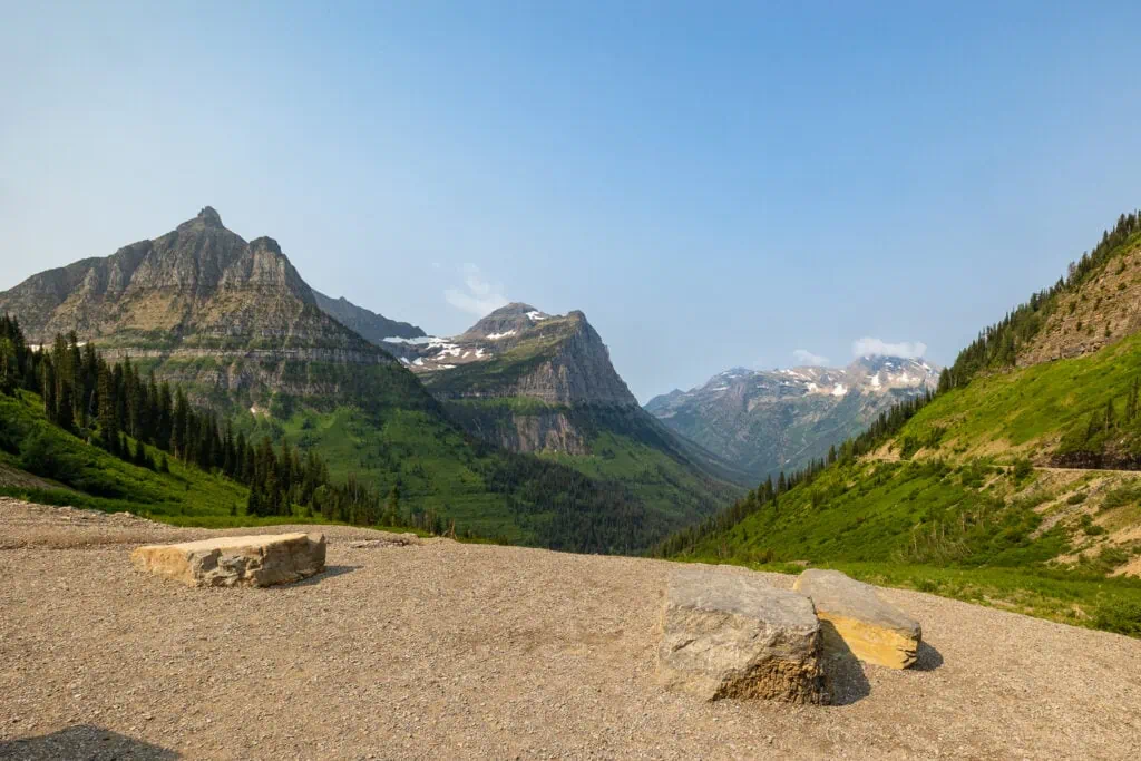 The Big Bend elopement ceremony location in Glacier National Park is a favorite for photographers.