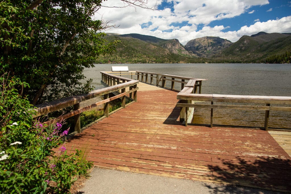 Point Park in Grand Lake is an ADA Accessible Elopement Location with mountain views.